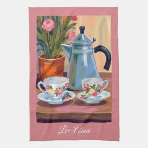 Linge De Cuisine Bar à café aquarelle cuisine – Art espresso