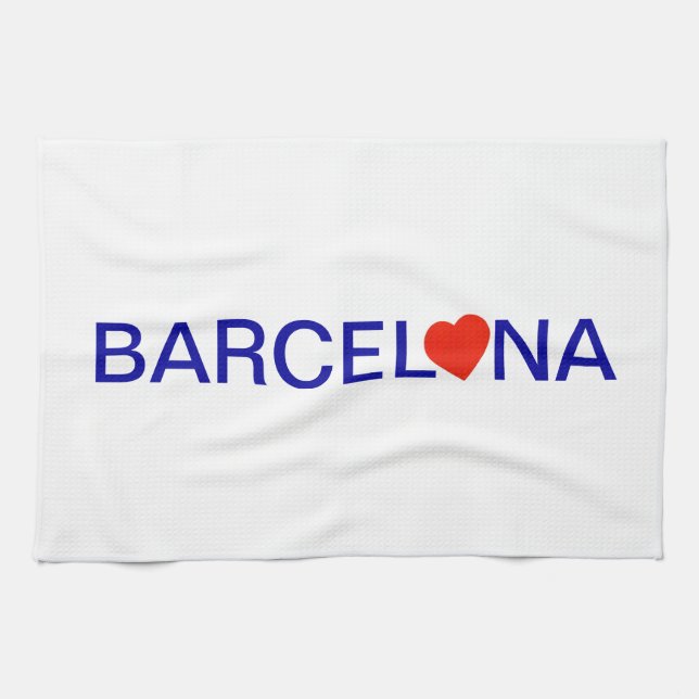 Linge De Cuisine Barcelona love (Horizontal)