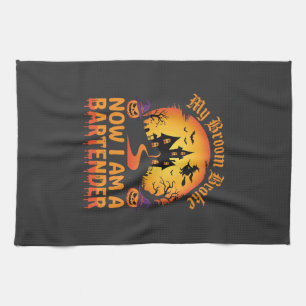 Linge De Cuisine Barman Halloween Maison Hantée Sorcière Citrouille