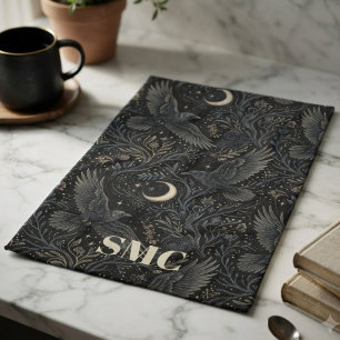 Linge De Cuisine Baroque Corbeau Onyx Lunatique Décoration Hallowee