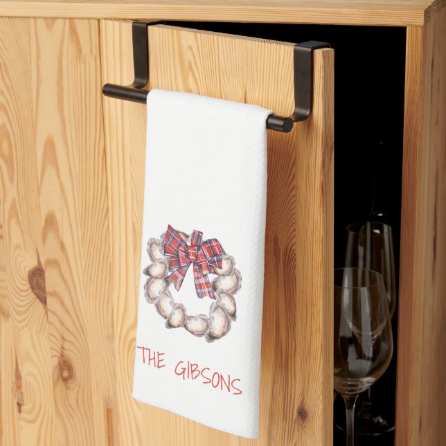 Linge De Cuisine Barre de fond de couronne d'huîtres personnalisée (Pliage en tiers)