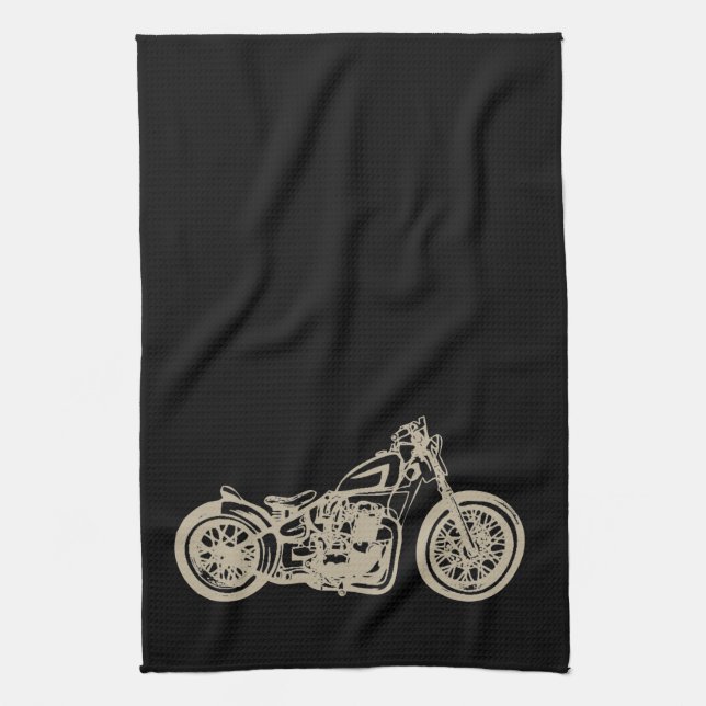 Linge De Cuisine Barre vintage de moto ou caverne d'homme (Vertical)
