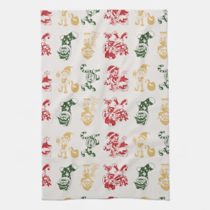 Linge De Cuisine Bas de Noël en canne à sucre pour lutins Modèle po