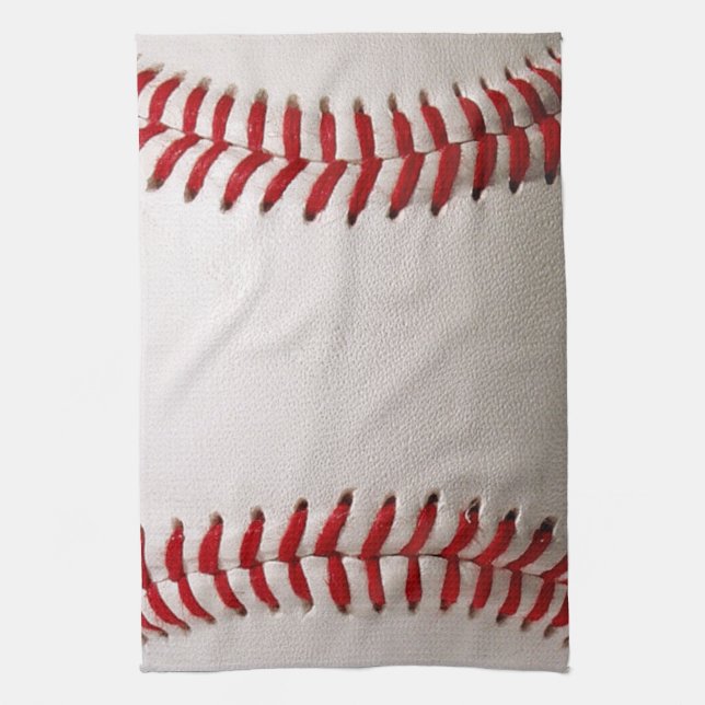 Linge De Cuisine Baseball et Softball Couture Rouge (Vertical)