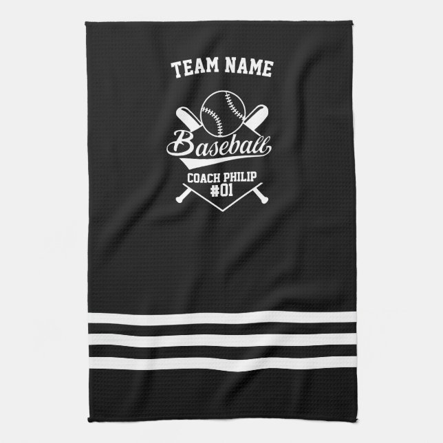 Linge De Cuisine Baseball Personalized Coach, Team Mom (Vertical)