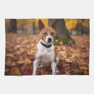 Linge De Cuisine Basenji en automne Feuilles automne Inspiration