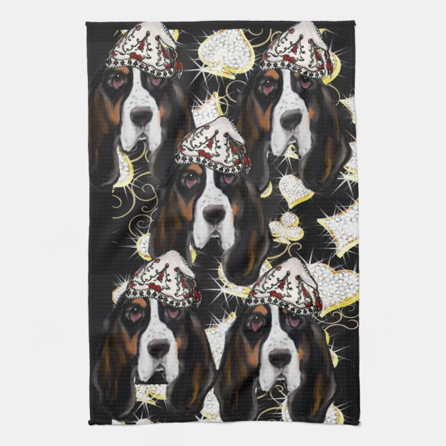 LINGE DE CUISINE BASSET HOUND  (Vertical)