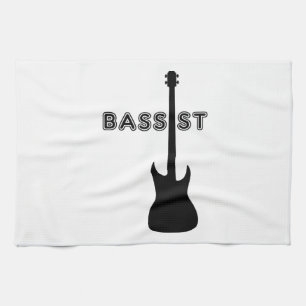 Linge De Cuisine Bassiste Silhouette
