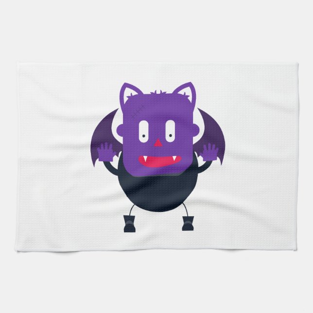 Linge De Cuisine Bat halloween         (Horizontal)