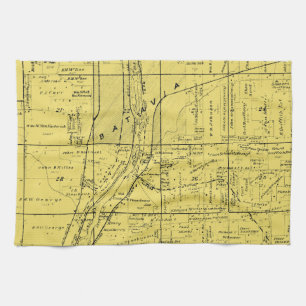 LINGE DE CUISINE BATAVIA ILLINOIS 1871 CARTE FOX RIVER VALLEY