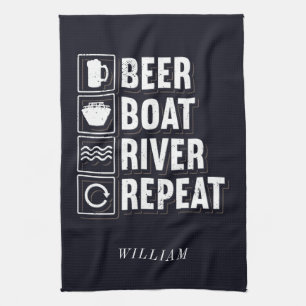 Linge De Cuisine Bateau à bière et boisson personnalisée
