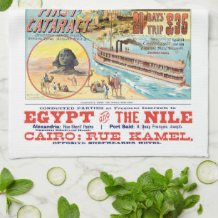 Linge De Cuisine BATEAU À VAPEUR vintage NILE