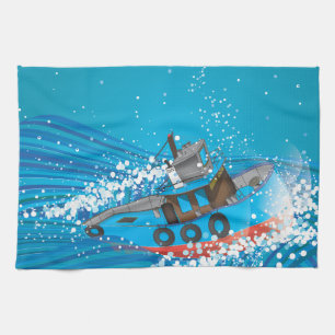 Linge De Cuisine Bateau de pêche Stormy