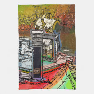 LINGE DE CUISINE BATEAUX DE CANAL