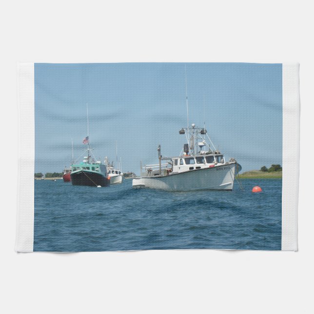 Linge De Cuisine Bateaux du port de Chatham (Horizontal)