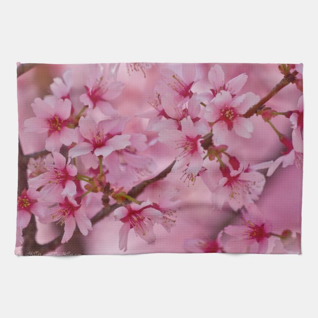 Linge De Cuisine Bathed in Pink Japanese Cherry (Horizontal)