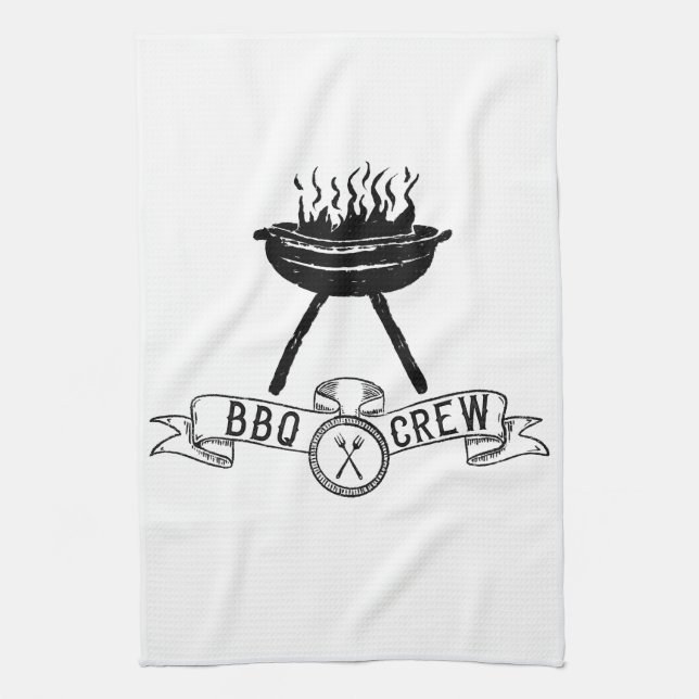 Linge De Cuisine BBQ Crew rustique vintage (Vertical)