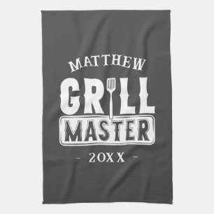 Linge De Cuisine BBQ Grill Master Personnalisé Meilleur papa Père