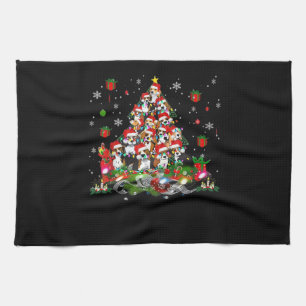 Linge De Cuisine Beagle Noël Drôle Tee - shirt Beagle Xmas Tree Chi