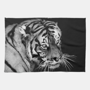 Linge De Cuisine Beau blanc Afrique de noir de tigre