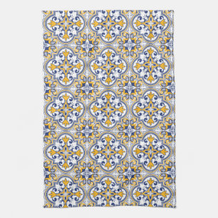 Linge De Cuisine 💙 💛 Beau bleu et jaune Azulejos 9