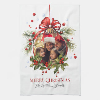 Linge De Cuisine Beau cadre de Noël Bauble Fêtes de famille