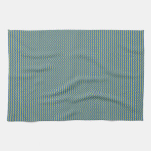 Linge De Cuisine Beau chevron zigzag motif vert bleu