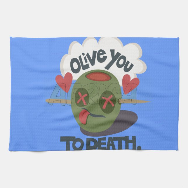 Linge De Cuisine Beau Cool J'aime Afrique Art (Horizontal)