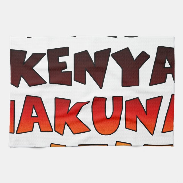 Linge De Cuisine Beau Jambo Kenya Hakuna Matata Beau Art (Horizontal)