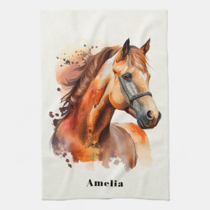 Linge De Cuisine Beau Sorrel Horse Portrait