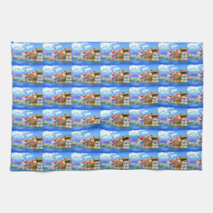 Linge De Cuisine Beau tissu de coton grec