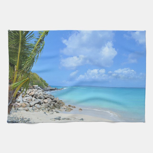 Linge De Cuisine Beautiful Turquoise Tropical Beach  (Horizontal)
