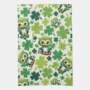 Linge De Cuisine Bébé Hibou Mignon St Patrick Dessin Animé