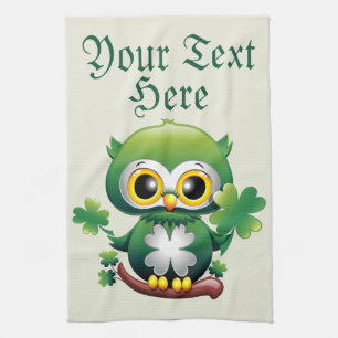 Linge De Cuisine Bébé Hibou Mignon St Patrick Dessin Animé