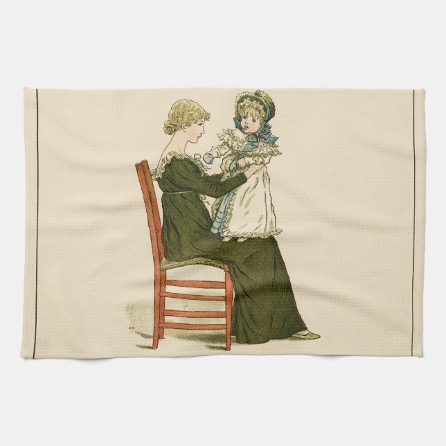 Linge De Cuisine Bébé victorien Greenaway Mère (Horizontal)