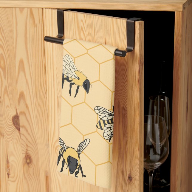 Linge De Cuisine Bee Honeycomb (Pliage en tiers)