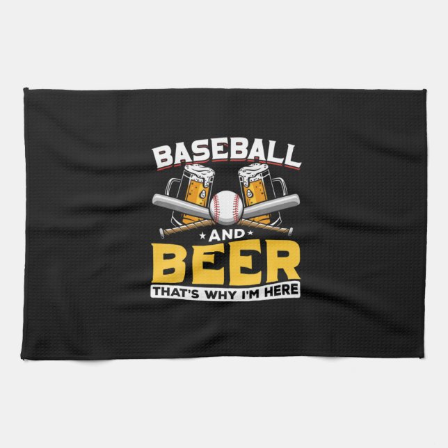 Linge De Cuisine Beer Drinker Baseball Beer Humor Birthday (Horizontal)