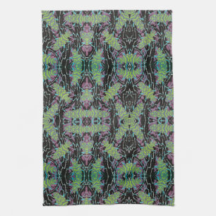 Linge De Cuisine Beetles de pochoir Art Déco vintage dans le jardin