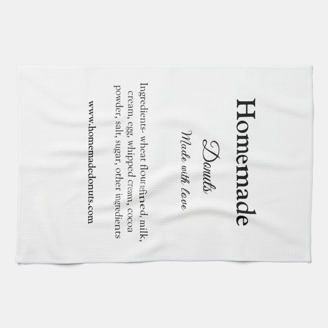 Linge De Cuisine beignets faits maison avec amour ajouter site de t (Horizontal)