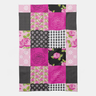 Linge De Cuisine Bel édredon de patchwork de pays