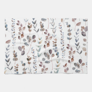 Linge De Cuisine Belle aquarelle Rustique Eucalyptus Feuilles