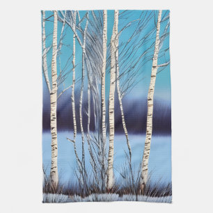 Linge De Cuisine Belle bouleau d'hiver