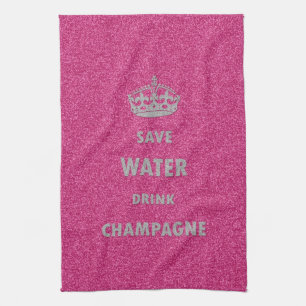 Linge De Cuisine Belle fille cool économiser de l'eau boire du cha