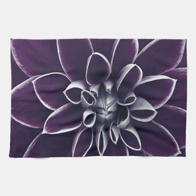 Linge De Cuisine Belle florale violette (Horizontal)