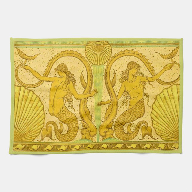 Linge De Cuisine belle impression de sirènes (Horizontal)