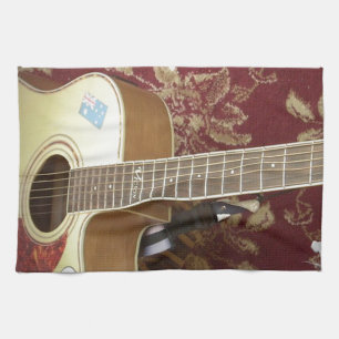 Linge De Cuisine Belle jolie guitare Vintage sur le Motif Africain