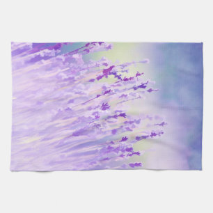 Linge De Cuisine Belle Lavande Fleur Champ ou prairie Purple