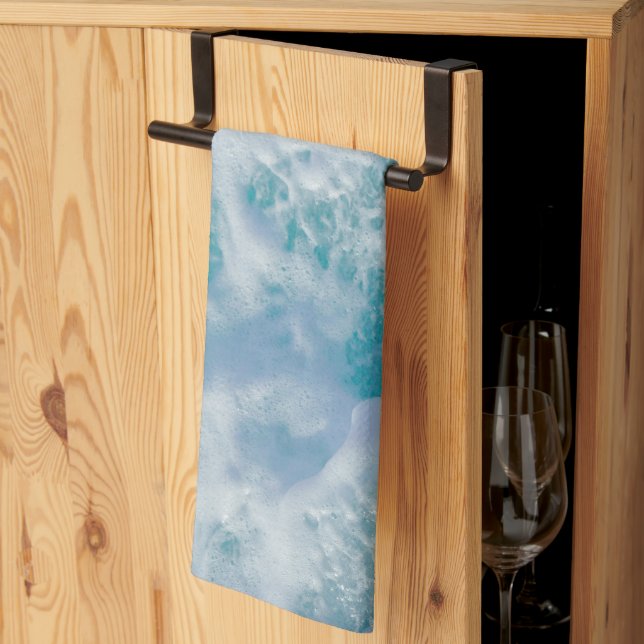 Linge De Cuisine belle mer ​ mousse ​ (Pliage en tiers)