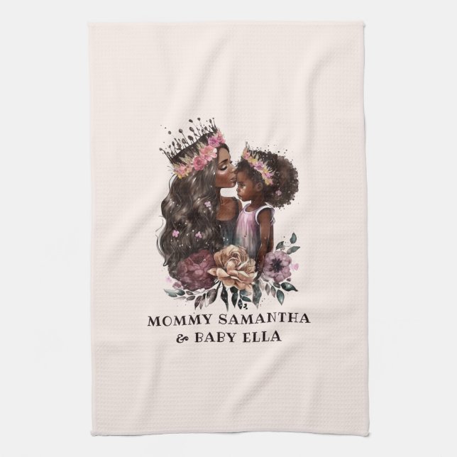 Linge De Cuisine Belle mère et fille noire (3) (Vertical)
