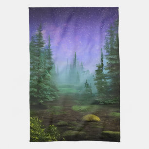 Linge De Cuisine Belle scène de nature au clair de lune